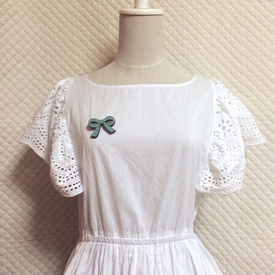 秋色*リボンブローチ