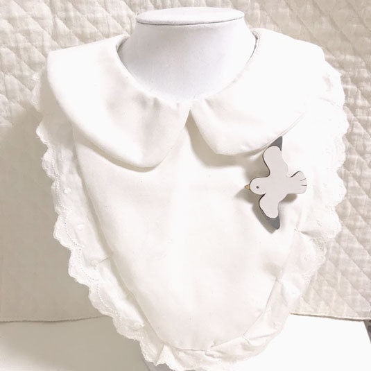 木のカモメさんブローチ