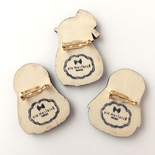 ぺぺぺぺンギン3兄弟ブローチ