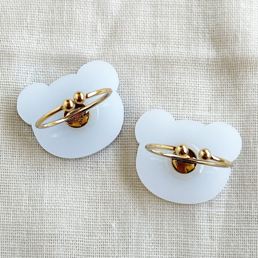 月くまと星くま*アクリルリング