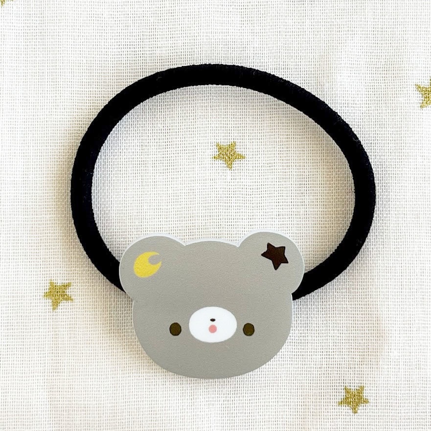 月くまと星くま*アクリルヘアゴム