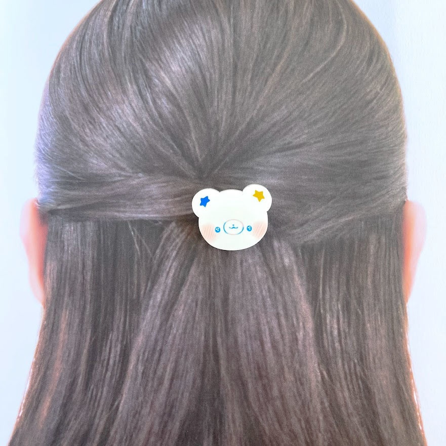 月くまと星くま*アクリルヘアゴム