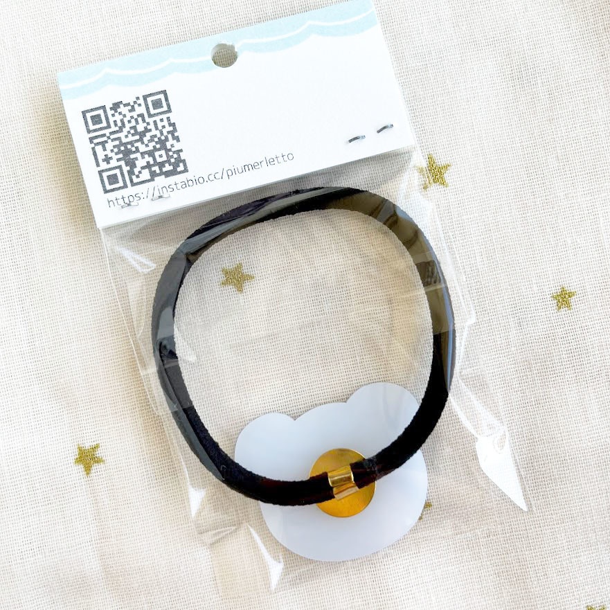 月くまと星くま*アクリルヘアゴム