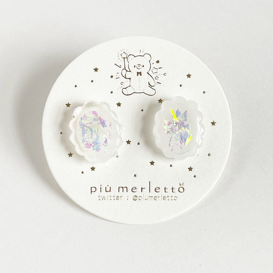 キラキラもくもく飴ちゃんピアス・イヤリング