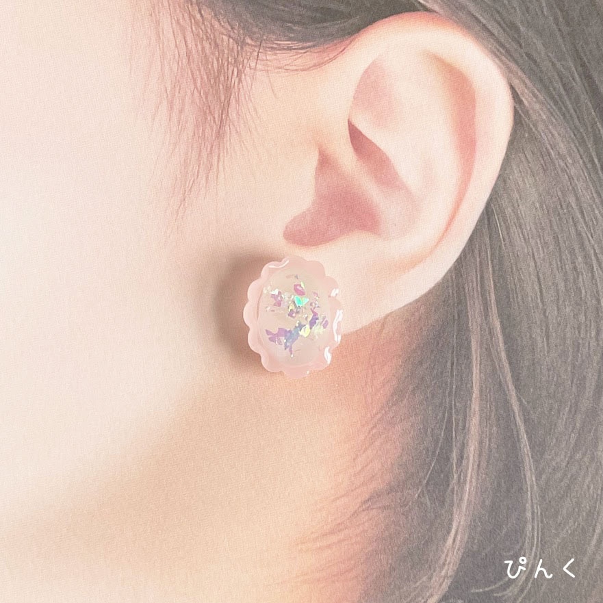 キラキラもくもく飴ちゃんピアス・イヤリング