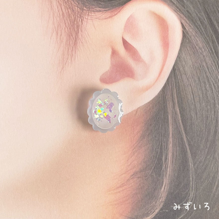 キラキラもくもく飴ちゃんピアス・イヤリング
