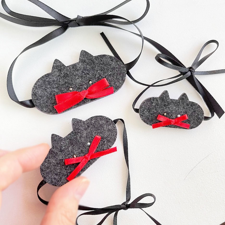 ドール*オッドアイ黒猫アイマスク