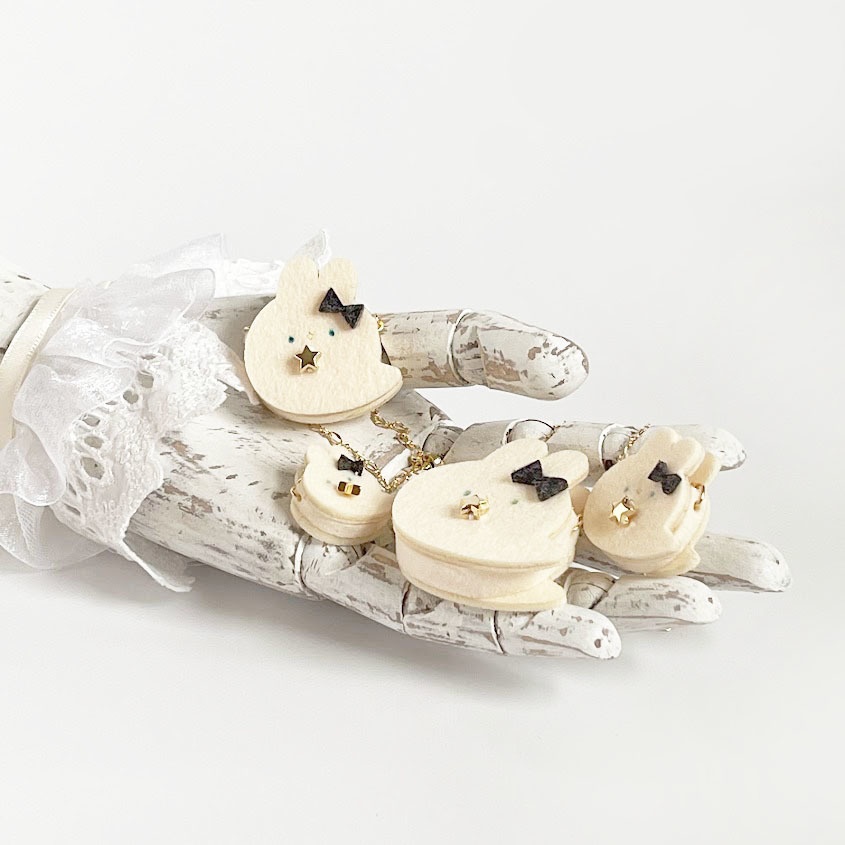 ドール*おばけうさぎポシェット