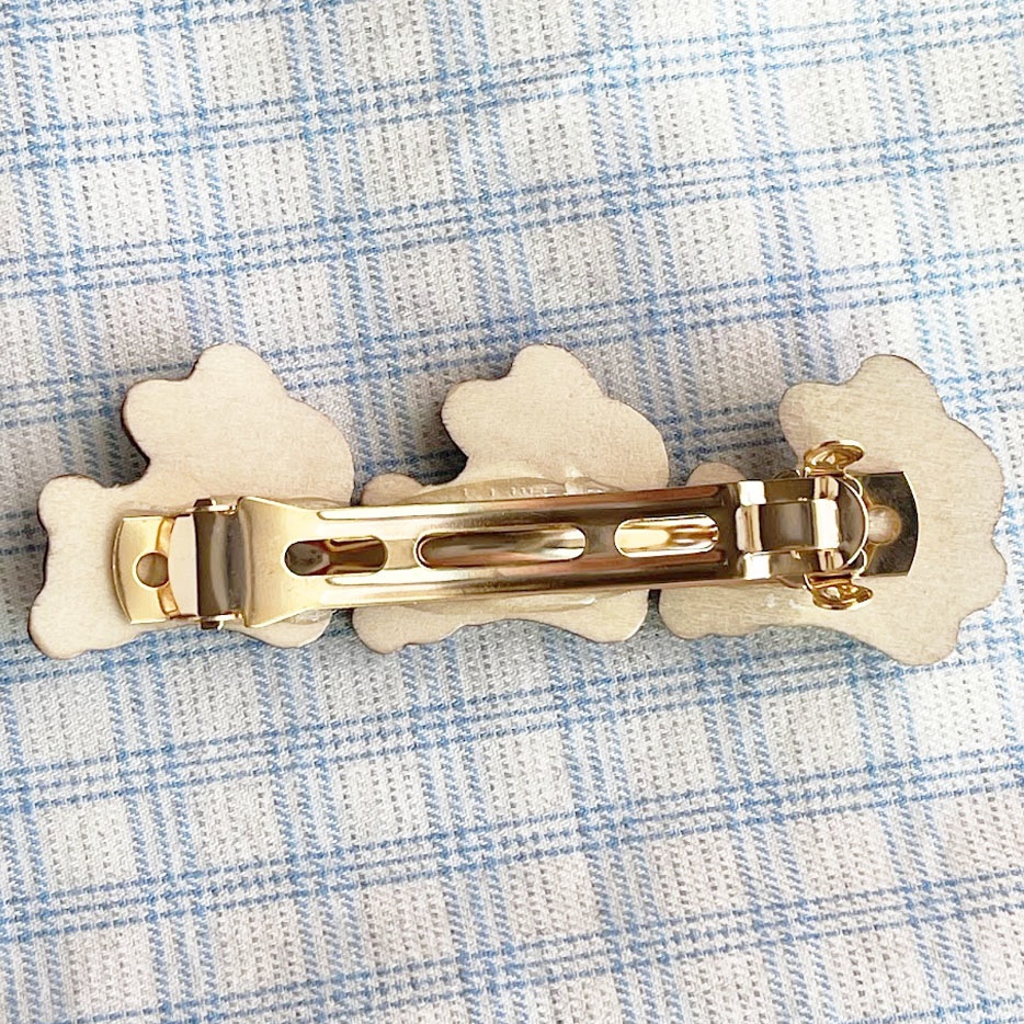 ぴょんぴょんうさぎ*木のバレッタ