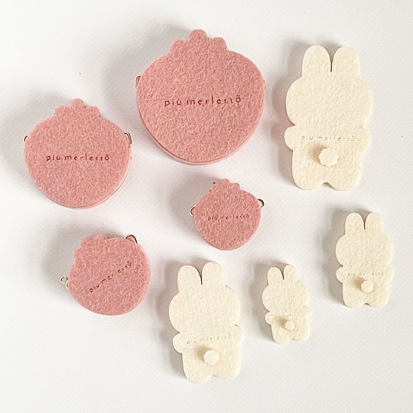 ドール*いちごとうさぎポシェット(ぴんく)