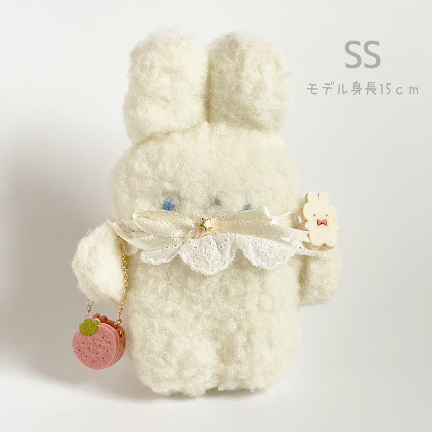 ドール*いちごとうさぎポシェット(ぴんく)