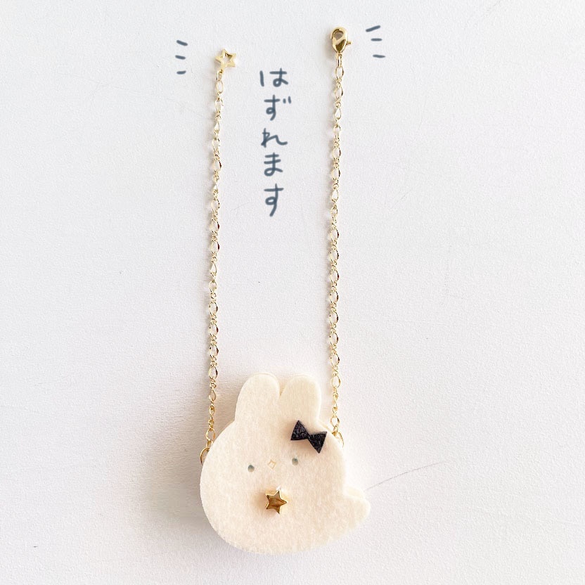 ドール*いちごとうさぎポシェット(赤)