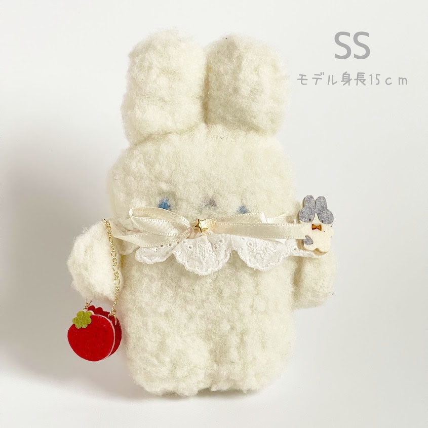 ドール*いちごとうさぎポシェット(赤)