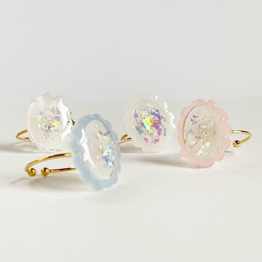 キラキラもくもく飴ちゃんリング