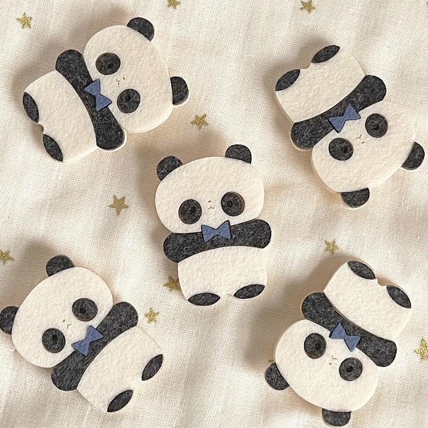 やわらかぱんだ*フェルトのブローチ