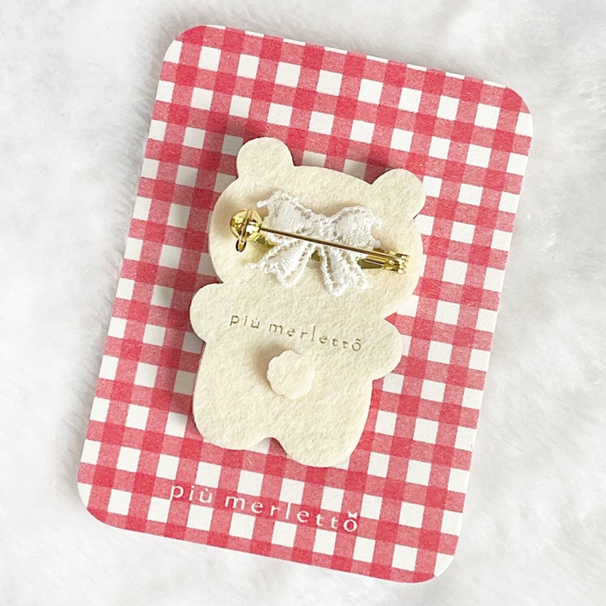 やわらかぱんだ*フェルトのブローチ