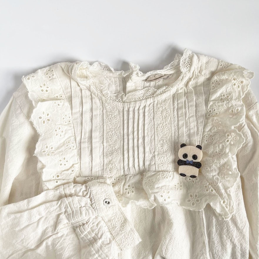 やわらかぱんだ*フェルトのブローチ