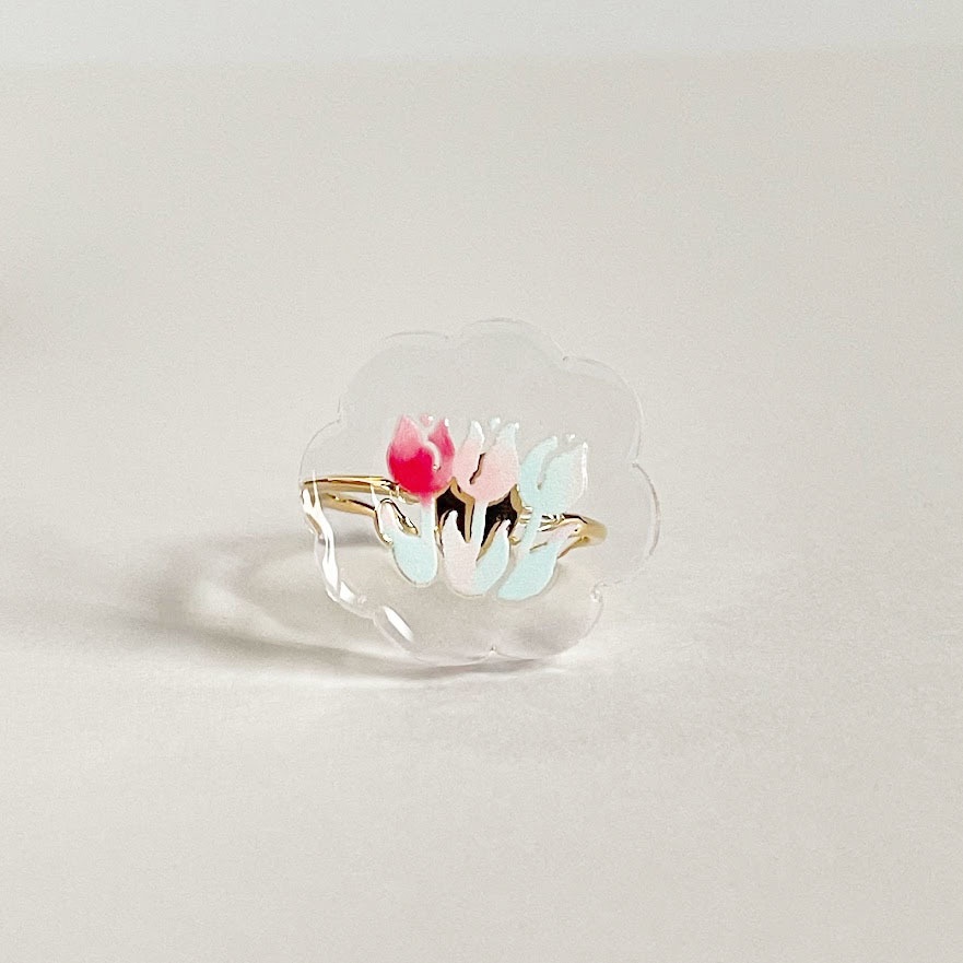 チューリップ*アクリルリング