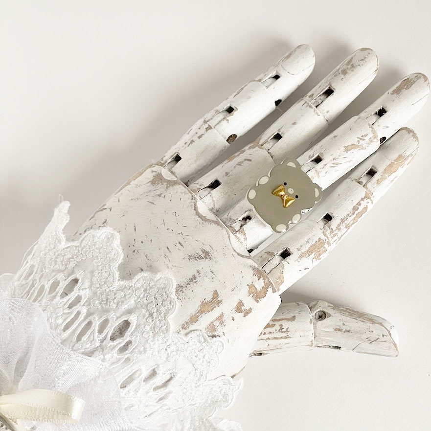 ぽてぽてくま*アクリルリング