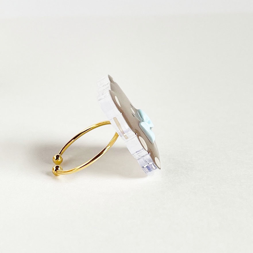 ぽてぽてくま*アクリルリング