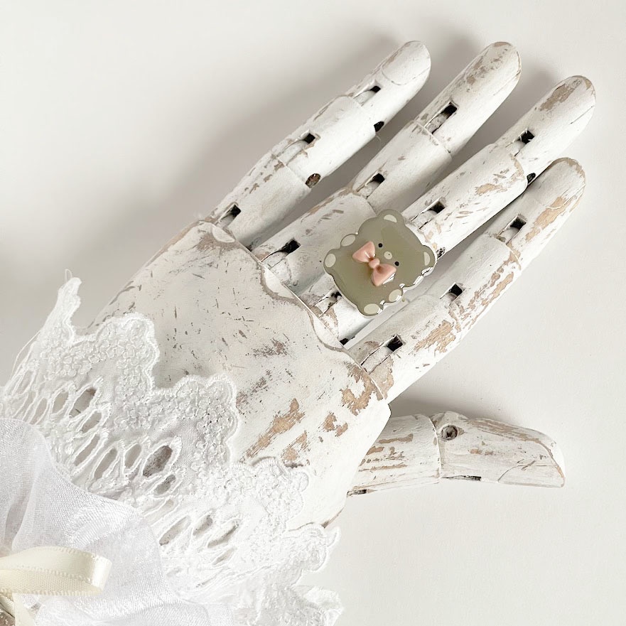 ぽてぽてくま*アクリルリング