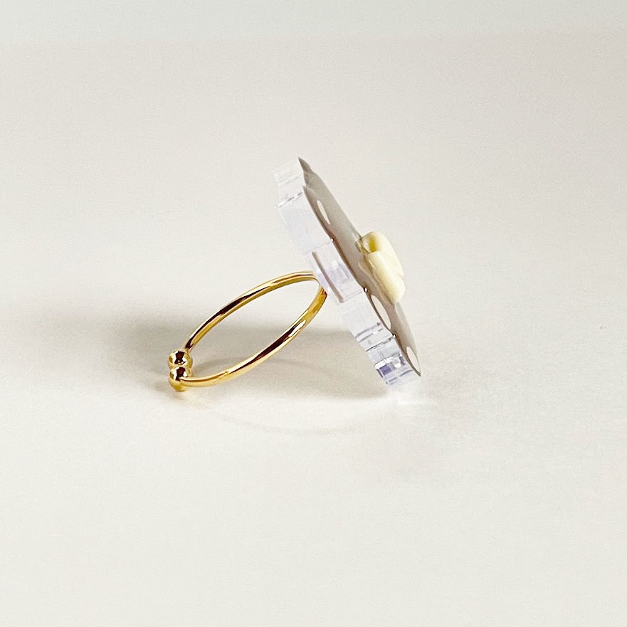 ぽてぽてくま*アクリルリング