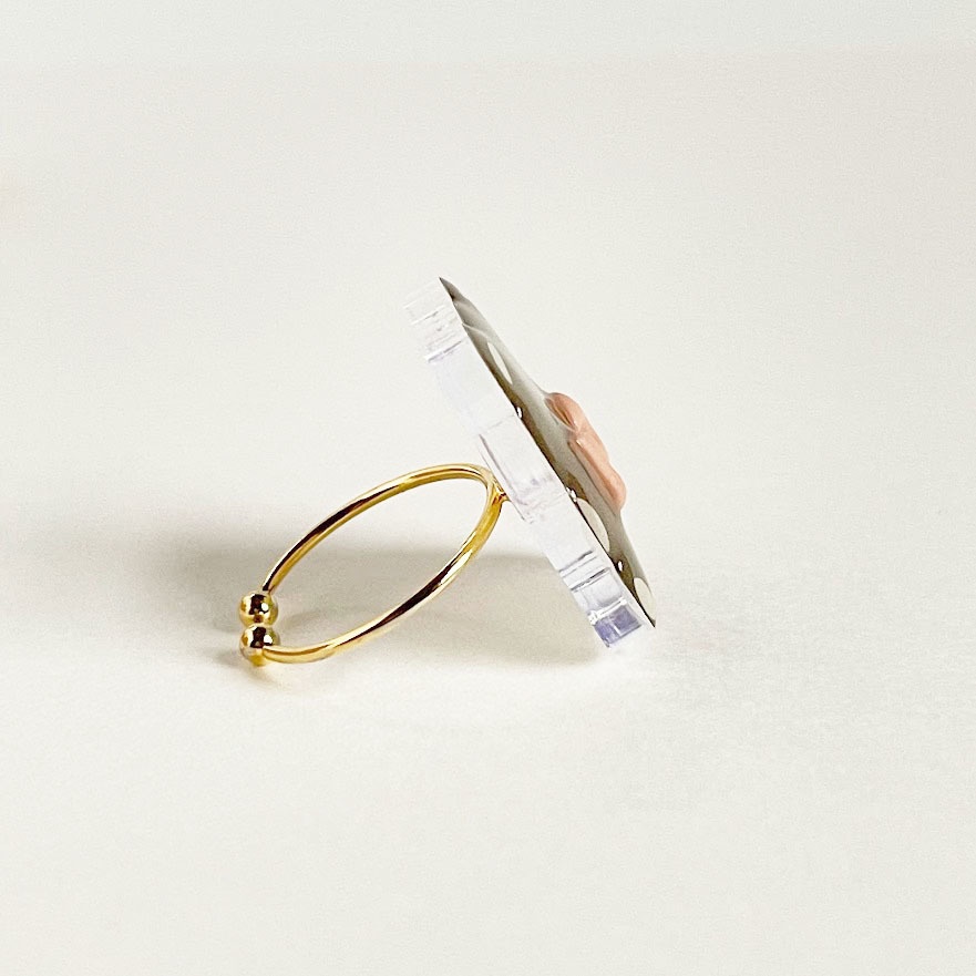 ぽてぽてくま*アクリルリング