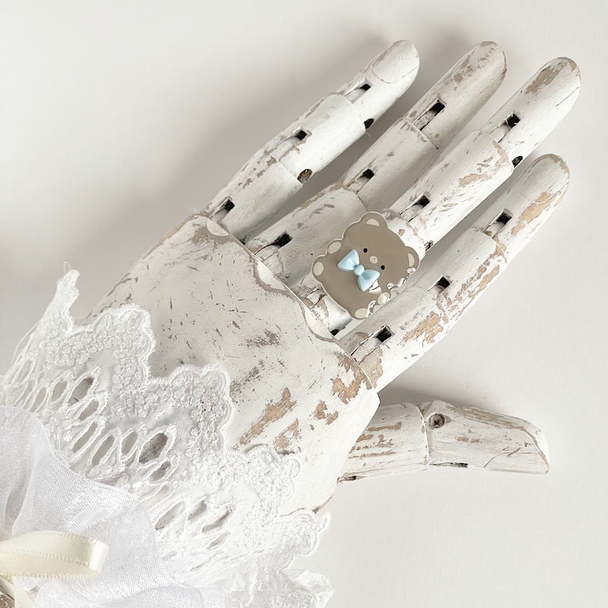 ぽてぽてくま*アクリルリング