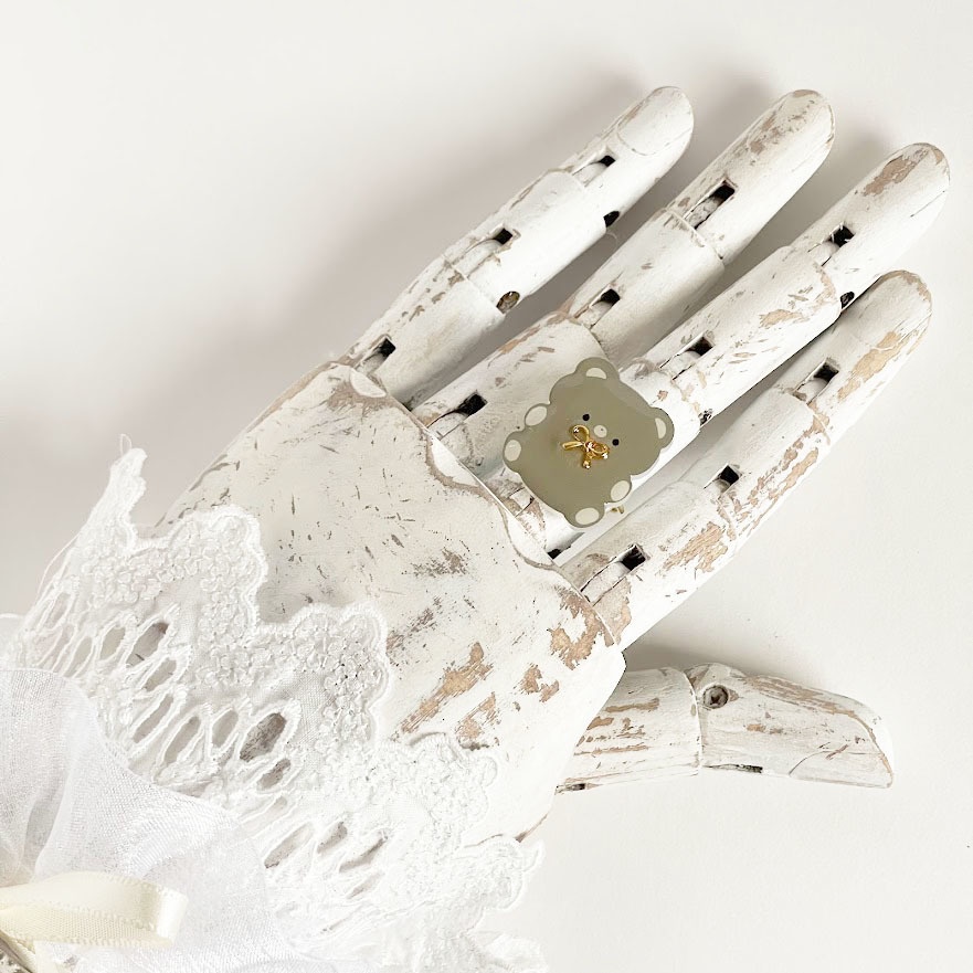 ぽてぽてくま*アクリルリング