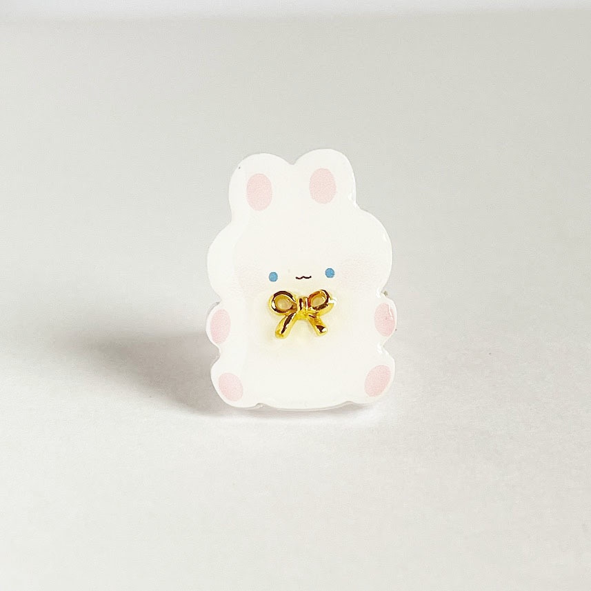 ぽてぽてうさぎ*アクリルリング