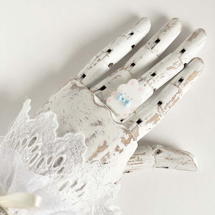 ぽてぽてうさぎ*アクリルリング