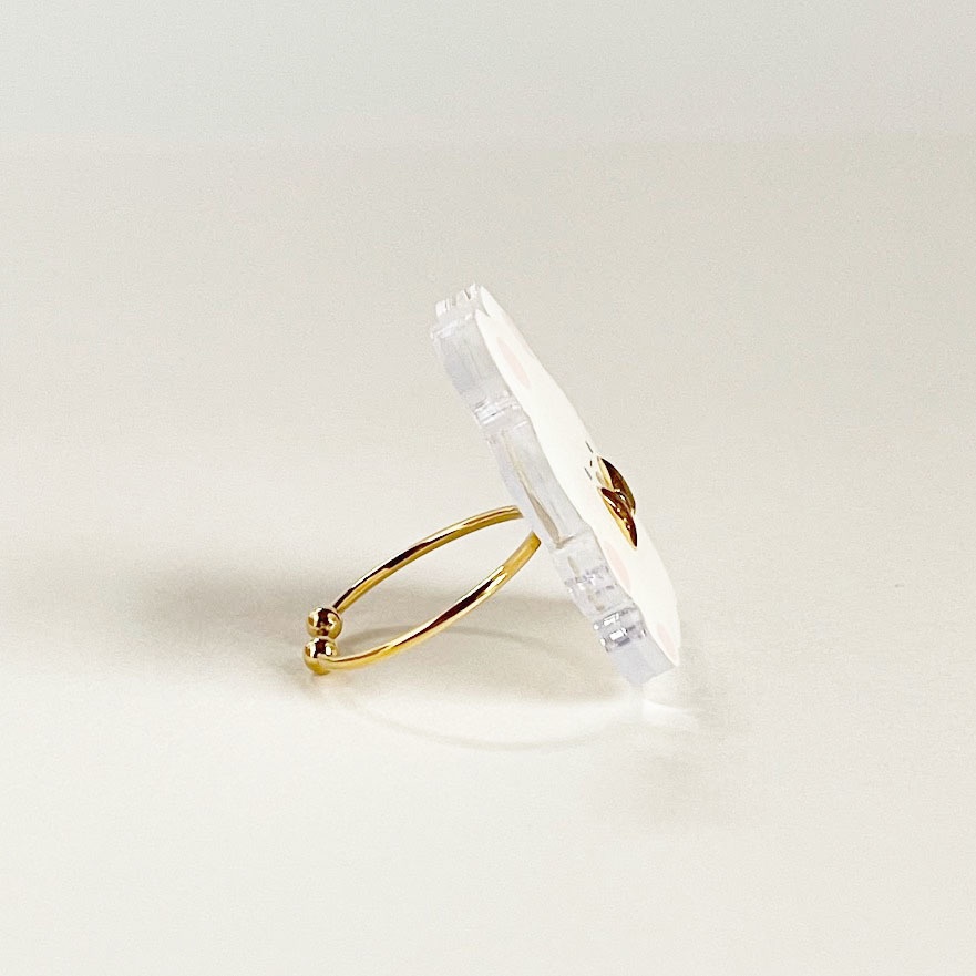 ぽてぽてうさぎ*アクリルリング