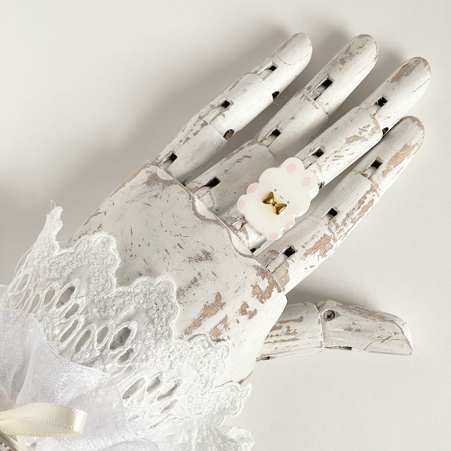 ぽてぽてうさぎ*アクリルリング