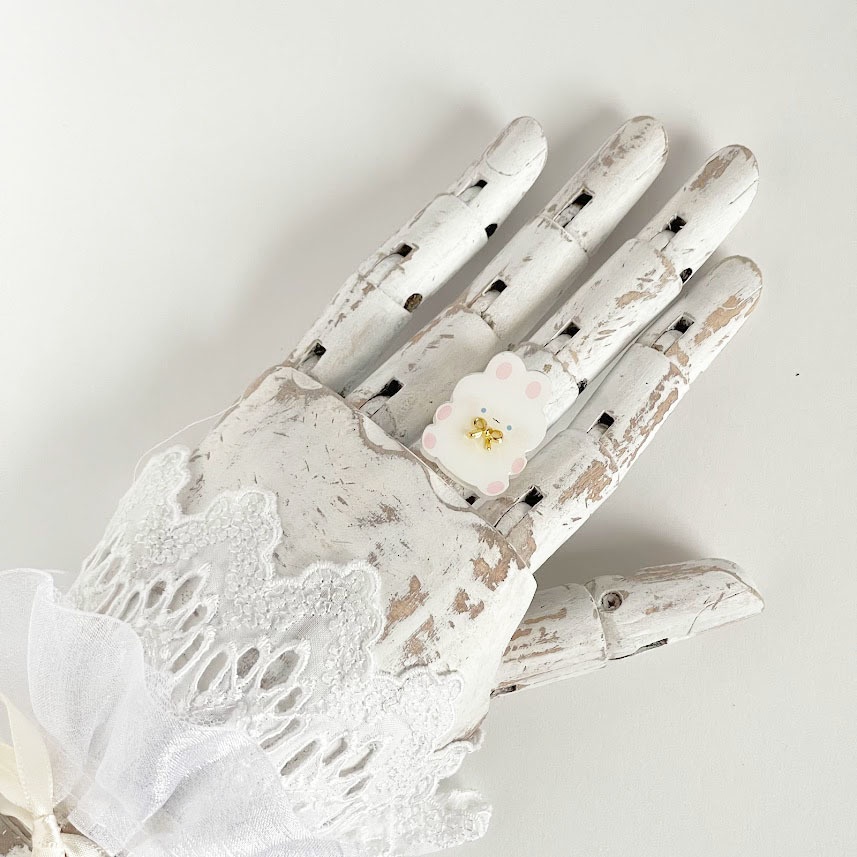 ぽてぽてうさぎ*アクリルリング