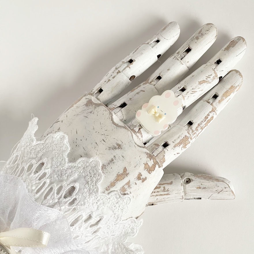 ぽてぽてうさぎ*アクリルリング