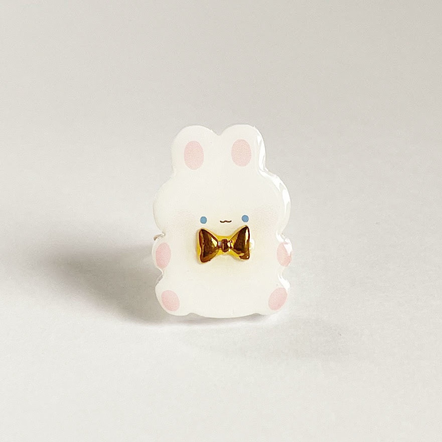 ぽてぽてうさぎ*アクリルリング