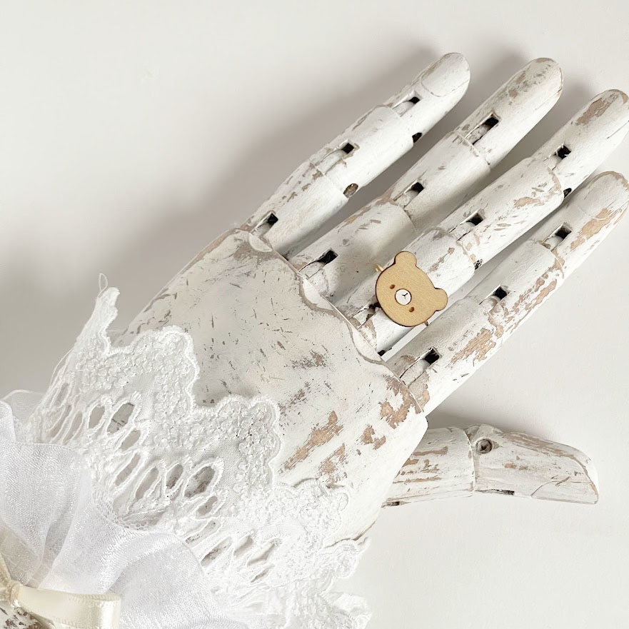 ほっこりくま*木の指輪