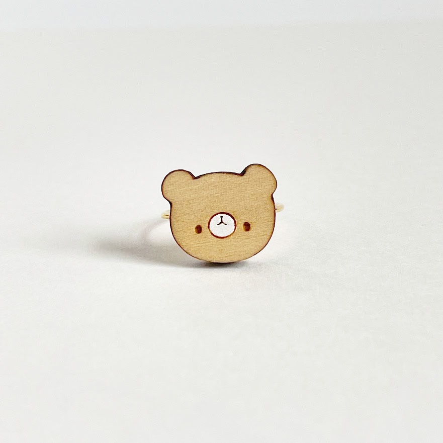 ほっこりくま*木の指輪