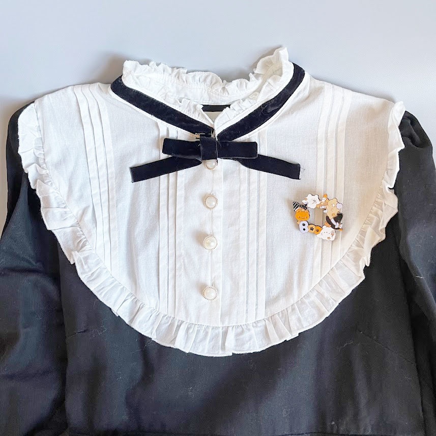 くまくまハロウィンパーティー*木のブローチ