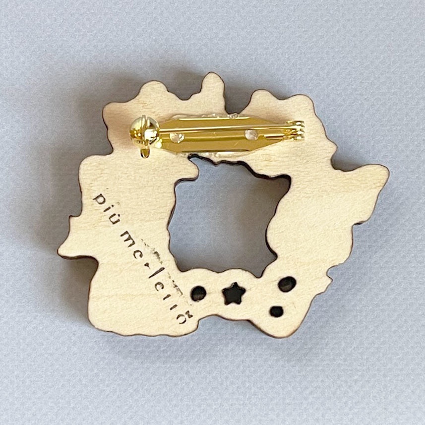 くまくまハロウィンパーティー*木のブローチ