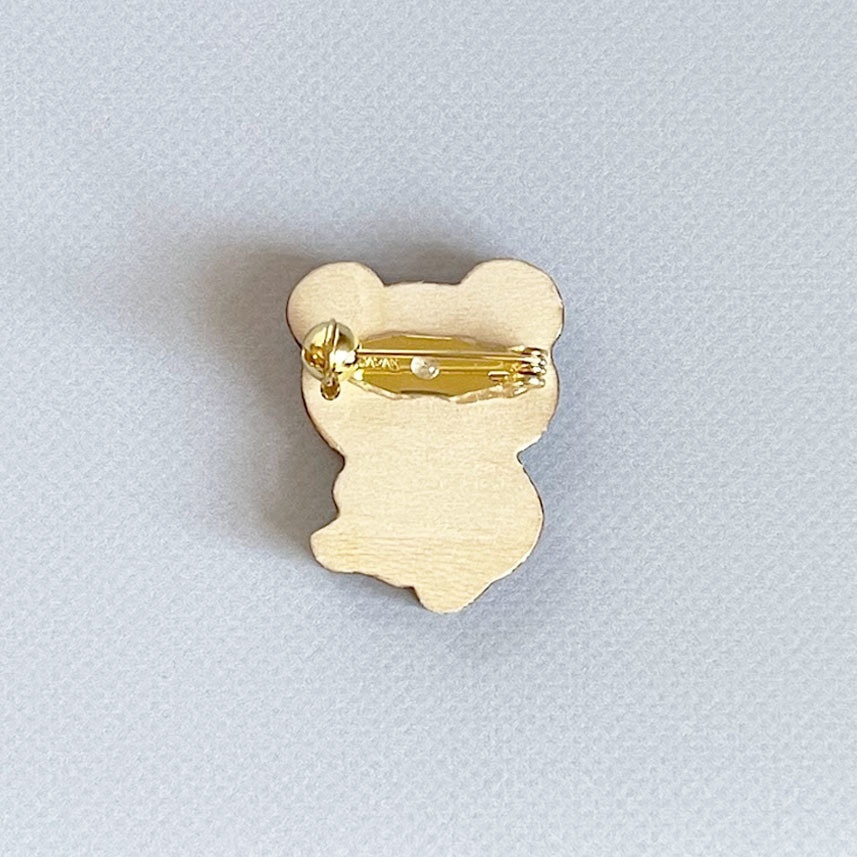 くまくまハロウィンパーティー*木のブローチ