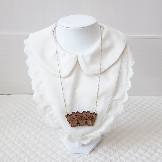 なかよしくま*木のネックレス