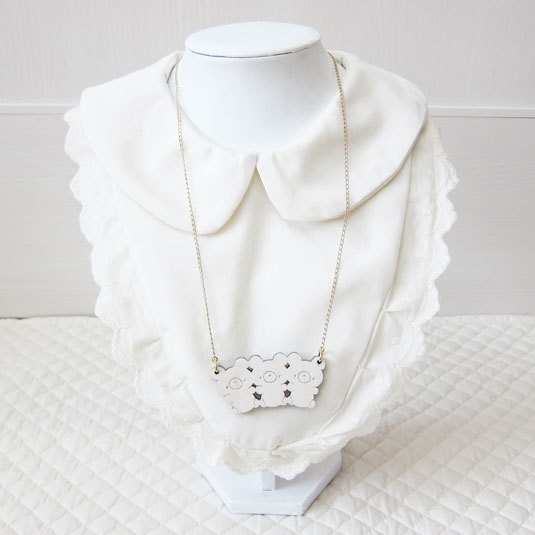 なかよしくま*木のネックレス