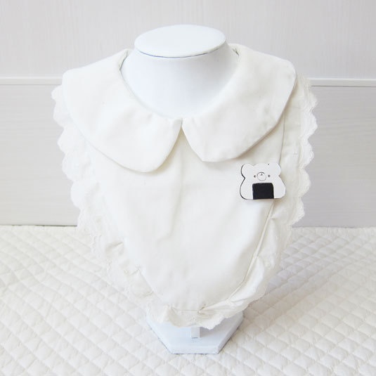 くまおにぎり*木のブローチ