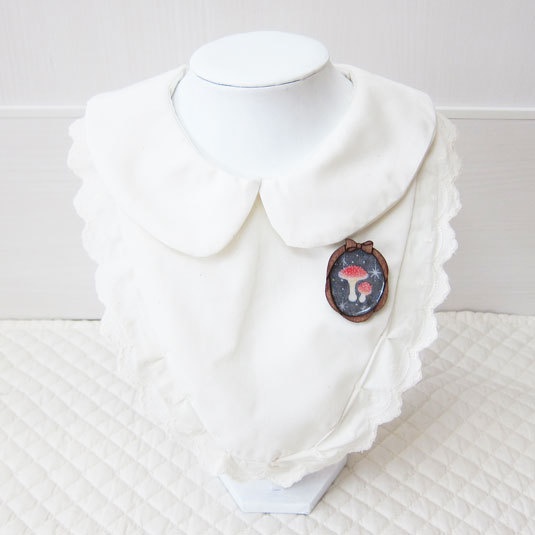 小さな額縁*木のブローチ