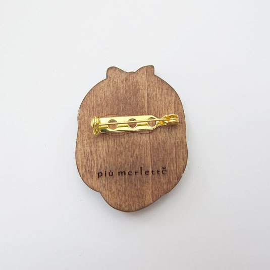 小さな額縁*木のブローチ