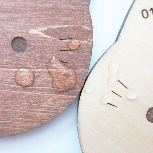 名入れ*木のねこさんコースター