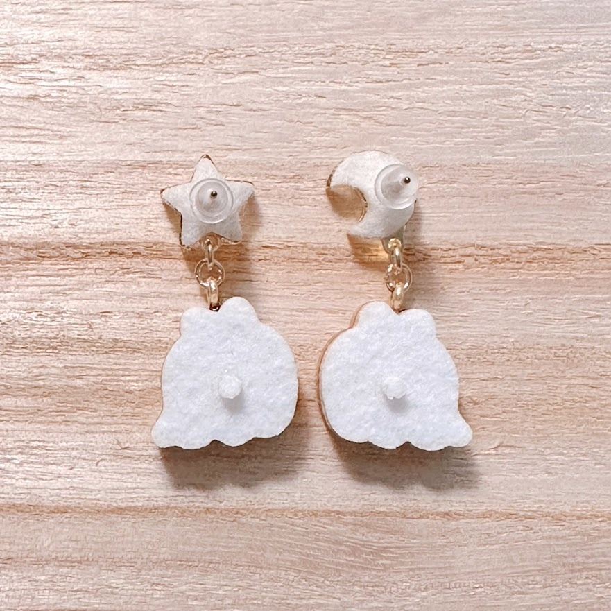 ゆらゆらおばけうさぎ*ピアス・イヤリング