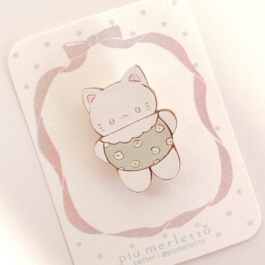 ミニ*ひみつのともだち展*木のブローチ