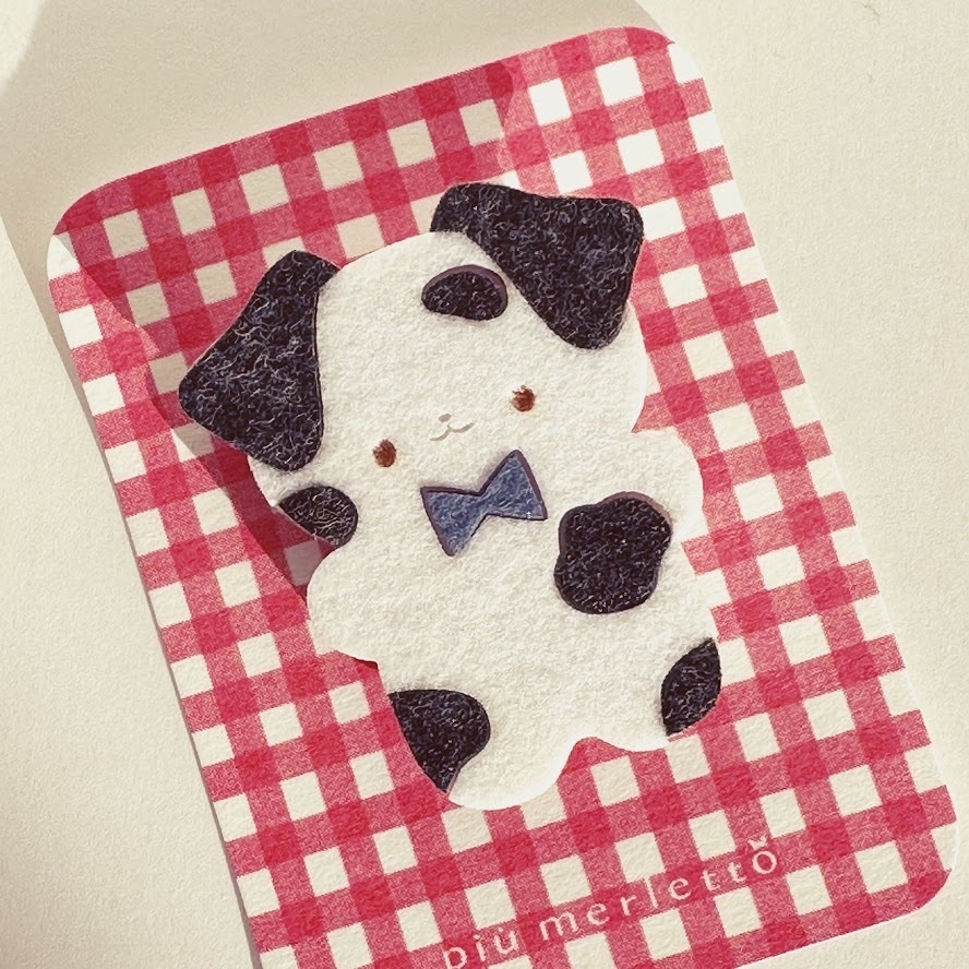 ダルメシアン＊フェルトのブローチ